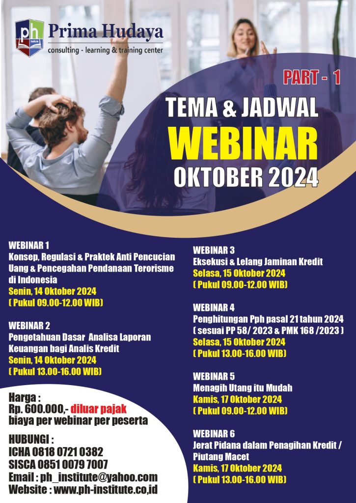 Jadwal & Tema Webinar dan Public Training Bulan Oktober 2024