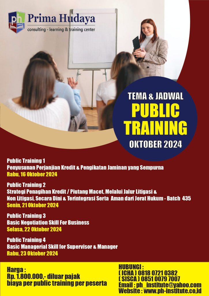 Jadwal & Tema Webinar dan Public Training Bulan Oktober 2024