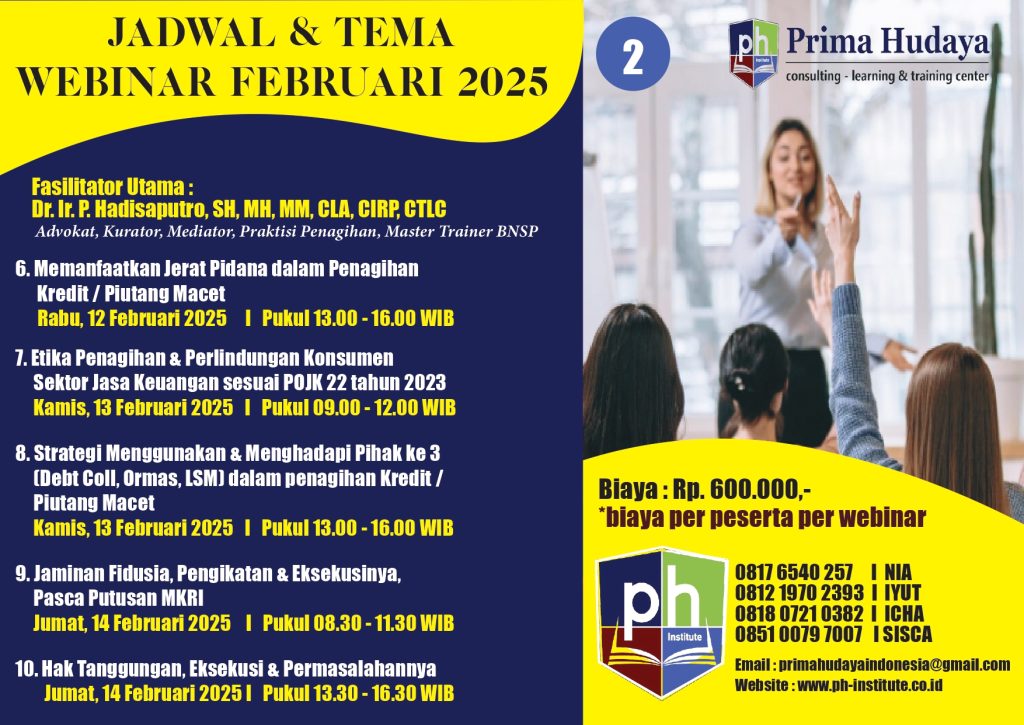 Jadwal Webinar Februari 2025