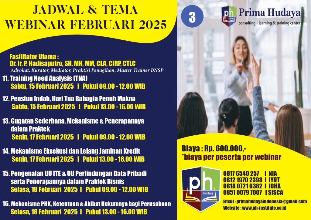 Jadwal Webinar Februari 2025