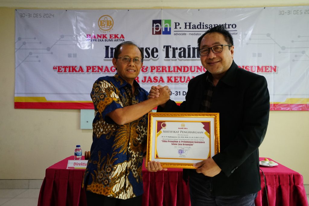 In-House Training "Etika Penagihan & Perlindungan Konsumen Sektor Jasa Keuangan" bersama Bank Eka Desember 2024